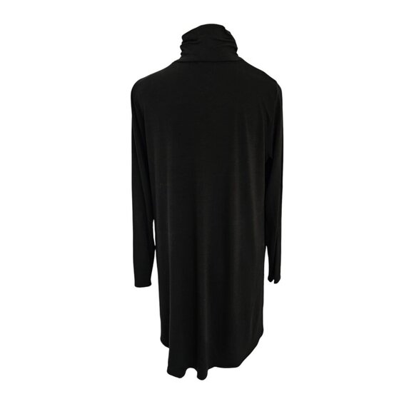 Eileen Fisher Black Long Sleeve High Neck Top Sz M - Picture 5 of 8